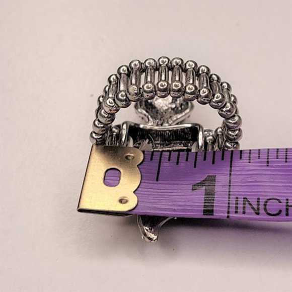 Large Snake Stretch Ring Statement Ring Animal Jewelry - Picture 9 of 12